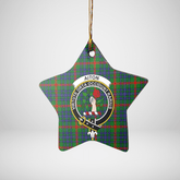 Clan Aiton Tartan Crest Star Ceramic Ornament TQ40 Aiton Tartan Tartan Christmas